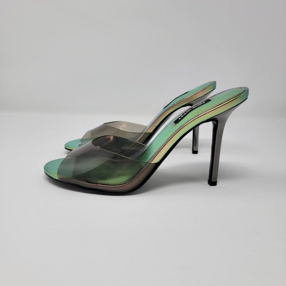 Nine West Iridescent Ido Heeled Slide Sandals - Picture 8 of 13
